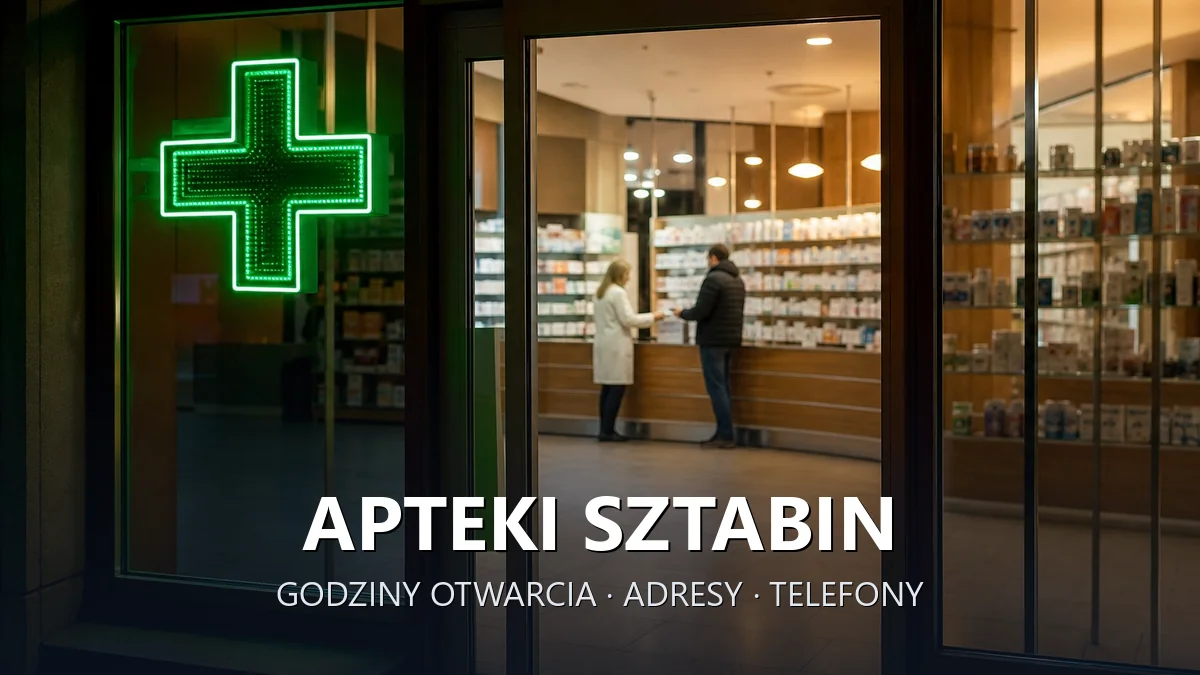 Apteki Sztabin, powiat augustowski - adresy, telefony, godziny otwarcia
