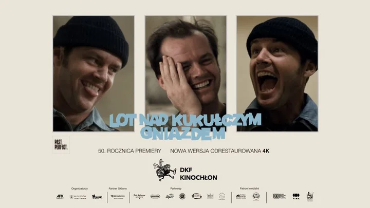 Grafika promocyjna wydarzenia DKF Kinochłon — „Lot nad kukułczym gniazdem” (odrestaurowana wersja)