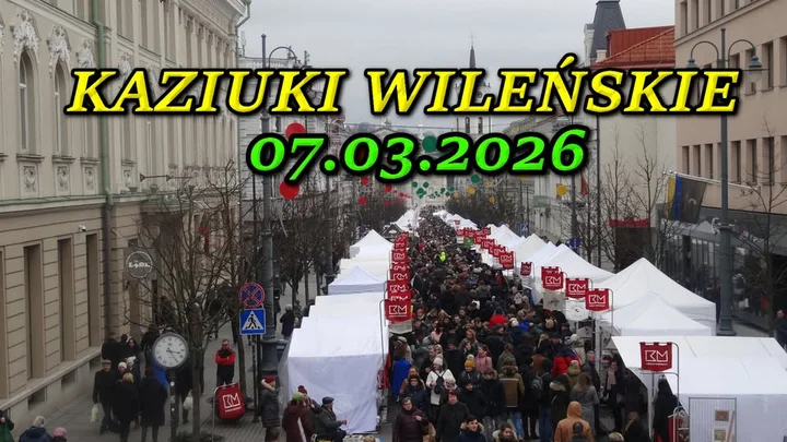 Grafika promocyjna wydarzenia Kaziuki Wileńskie 2026 — jednodniowa wycieczka do Wilna z jarmarkiem