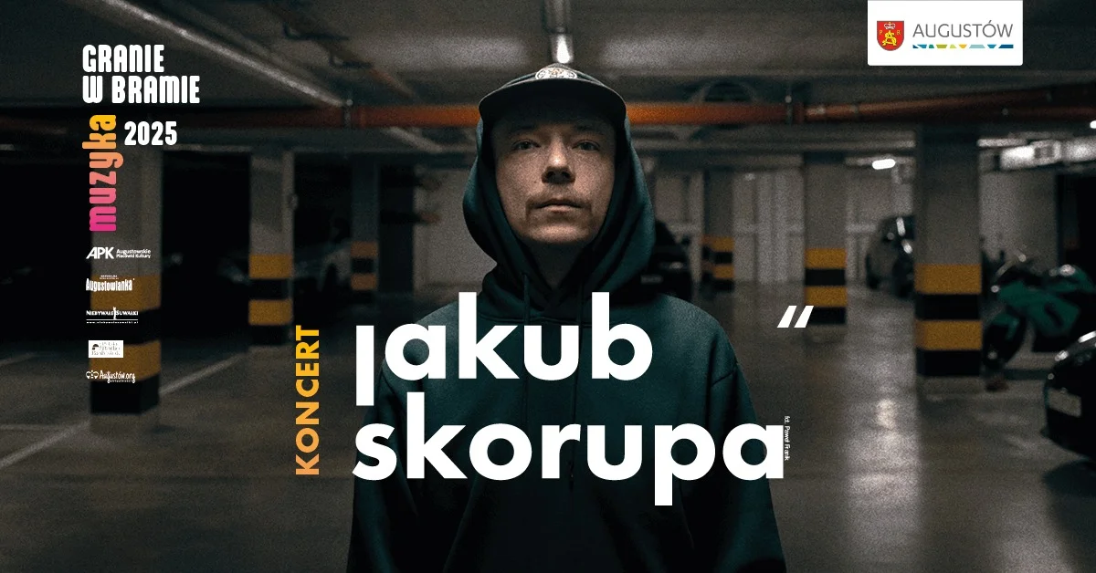 Grafika promocyjna wydarzenia Koncert Jakuba Skorupy w ramach cyklu Granie w Bramie
