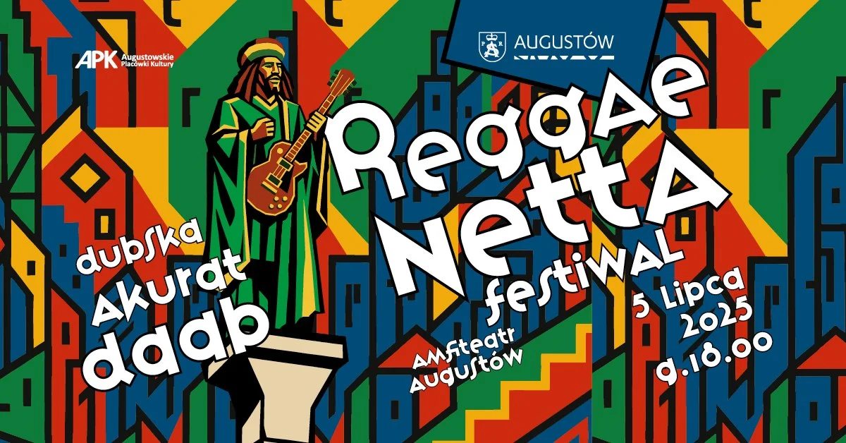 Grafika promocyjna wydarzenia Koncerty reggae w Amfiteatrze Augustów latem 2025