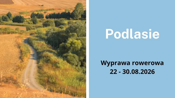 Grafika promocyjna wydarzenia Podlasie – wyprawa rowerowa sakwiarska