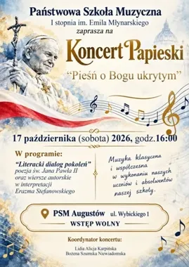 Grafika promocyjna wydarzenia Koncert Papieski „Pieśń o Bogu ukrytym”