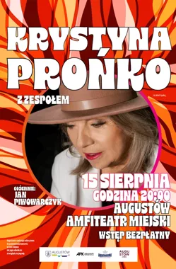 Grafika promocyjna wydarzenia Krystyna Prońko w Augustowie