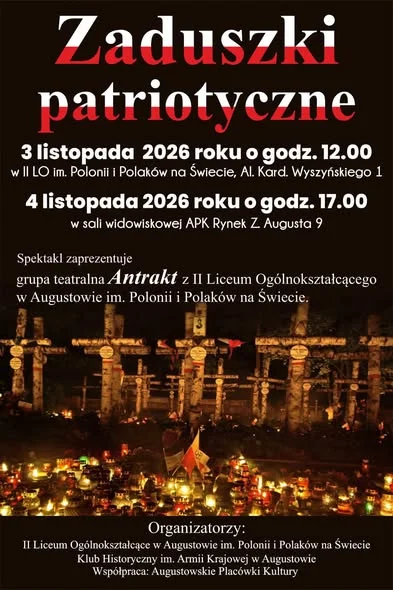 Grafika promocyjna wydarzenia Zaduszki patriotyczne