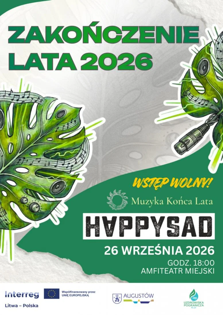Grafika promocyjna wydarzenia Zakończenie Lata 2026 w Augustowie