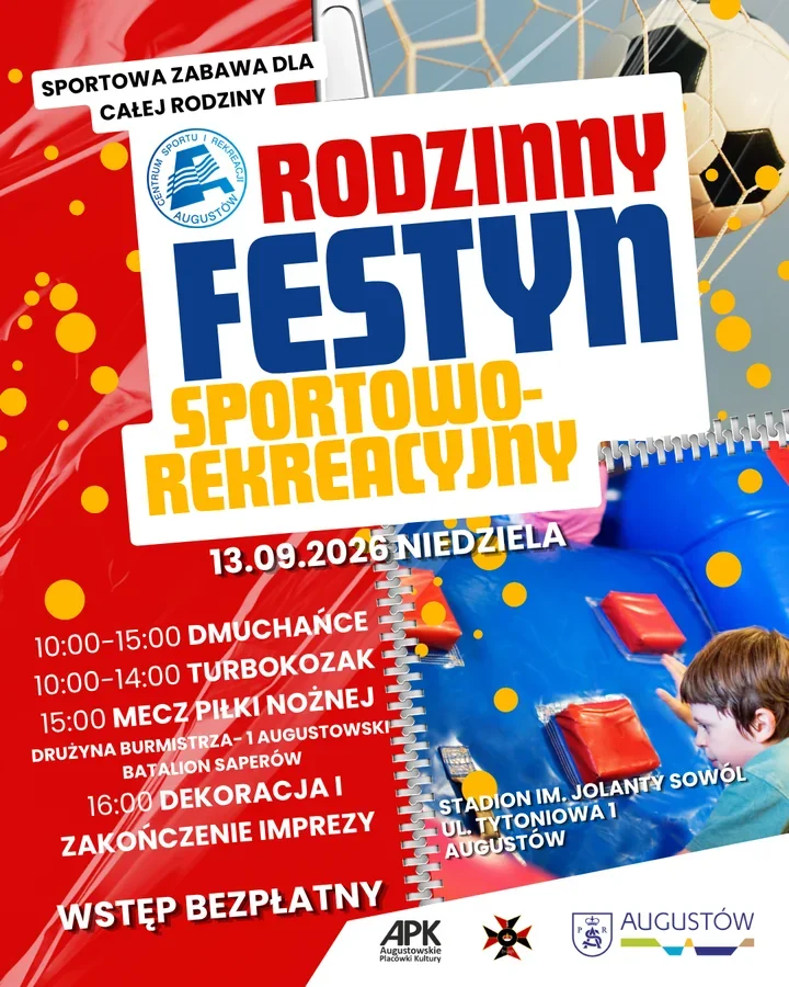 Augustowski stadion zamieni się w wielką rodzinną arenę sportu