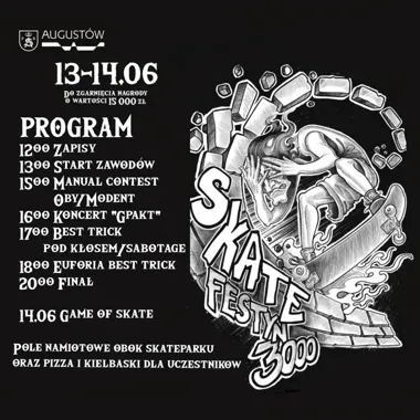 Skate Festyn 3000 rozkręca Augustów - weekend z trikami i muzyką