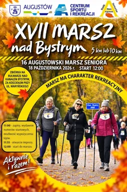 Jesienny marsz nad Kanałem Bystrym wraca do Augustowa - wybierz trasę