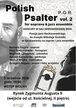 Renesansowe psalmy spotkają się z jazzem. Bezpłatny koncert w Augustowie