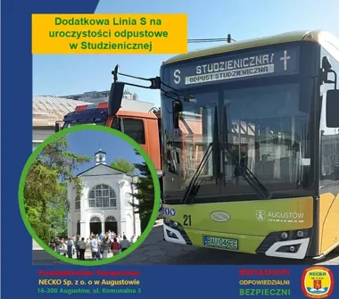 Dodatkowe autobusy do Studzienicznej na odpustowy weekend